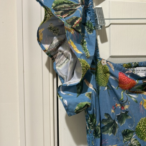 NWOT Olivia James Brooke Dress, Tropicalia Sea Mist Sz Med - Picture 5 of 7